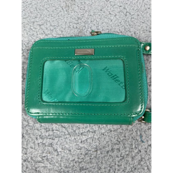 WalletBe Wallet Green Leather Accordion Zip Around - Picture 5 of 10